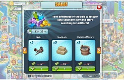 Special Sales Offer for restoration of King Solomon's City.